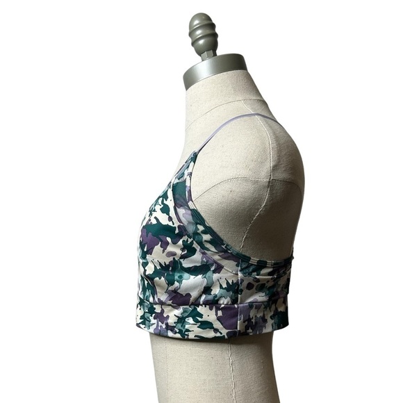 Joylab Women's Purple Green Printed Mesh Trim Light Support Sports Bra Size XL - Picture 7 of 10